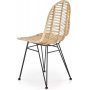 Juri spisestol - Rattan/sort