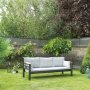 Kappis 3-personers udendrs sofa - Sort/fume