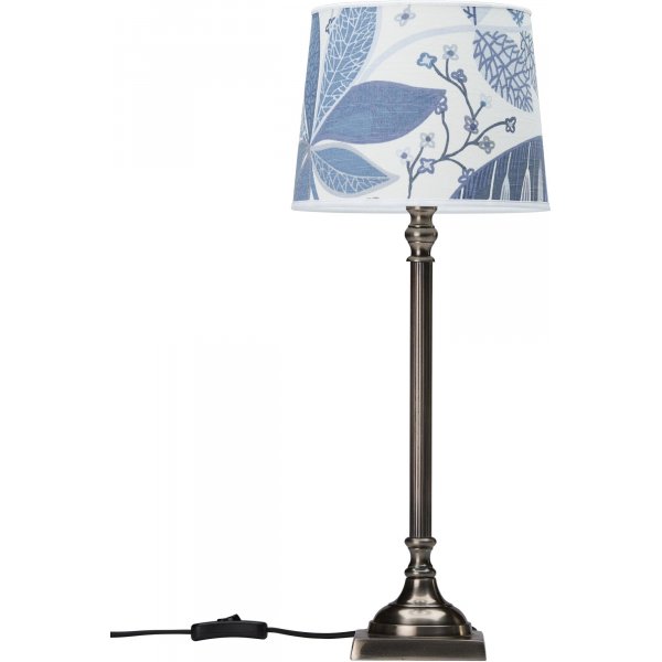 Margot bordlampe - Antik slv/bl - 50 cm