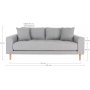 Lido 2,5-personers sofa - Lysegr