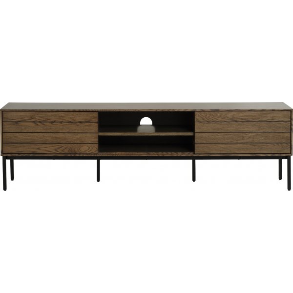 Inez TV bnk i brunolieret eg - Bredde 180 cm