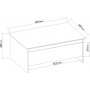 Digt sofabord 90 x 60 cm - Antracit/valnd