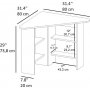 Hjrne hjrne skrivebord 80 x 80 cm - Fyrretr/beige