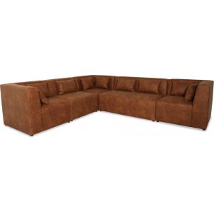 Modular Opbyggelig hjrnesofa - Cognac