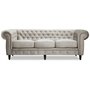 Ashford 3-personers chesterfield - Lysegr fljl