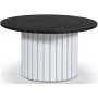 Sumo Sofabord O85 - Hvidbejdset eg / Donau Granit