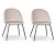 Giovani velvet stol - Lysbeige/sort