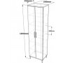 Vogue kabinet 4 - Brun/antracit
