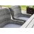 Spisegruppe Scottsdale: Bord 150 cm inklusive 4 Jacksonville lnestole i gr syntetisk rattan + Pletfjerner til mbler