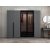 Cikani garderobe med glaslge, 225x52x210 cm - antracit/damp