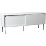 Volume mediebnk 132 cm - Hvid