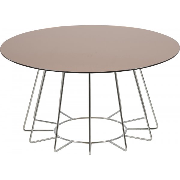 Casia sofabord 80 cm - Bronze/krom