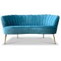 Snckan 2-personers sofa - Turkis fljl / Messing