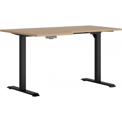 Pladsjusterbart skrivebord venstre 140 x 90 cm - Eg