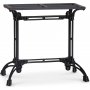 Garden E62 rektangulr underdel, blank sort