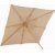 Naxos parasol 300 x 300 cm - Brun/Naturlig