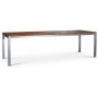 Alva spisebordsst 250x90 cm inkl. 8 stole - Teak / Galvaniseret stl