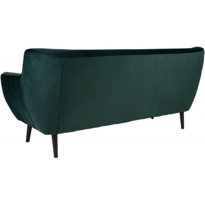 Monte 3-personers sofa - Mrkegrn/sort