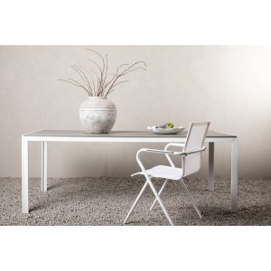 Break spisebord 205 x 90 cm - Gr/Hvid