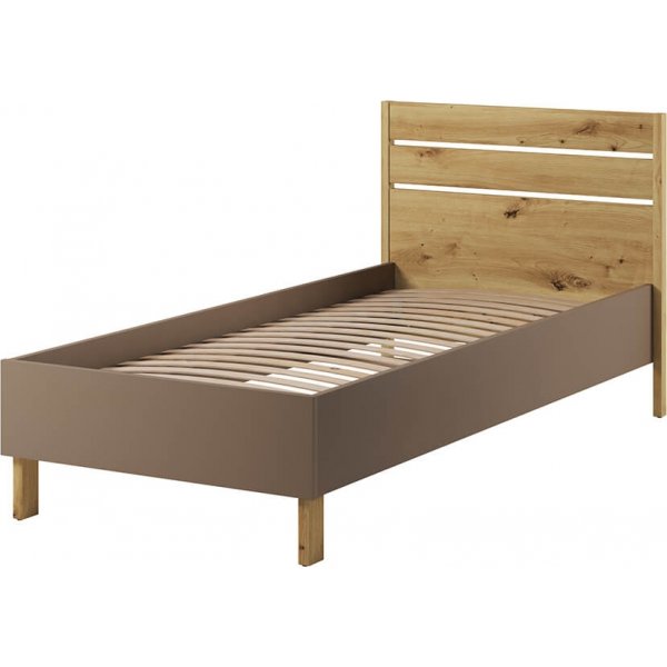 Lenny sengestel 90 x 200 cm - Artisan eg/beige/trffel