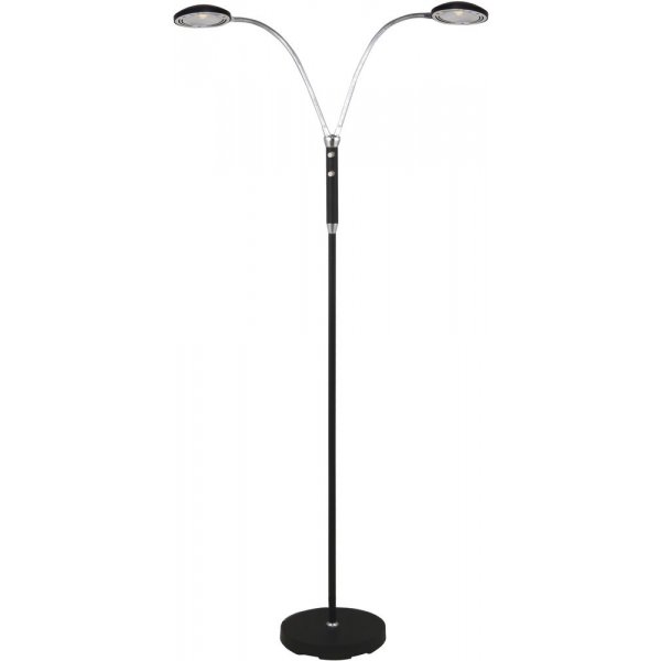 Hero gulvlampe - Sort/krom