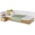 Simi seng venstre 90 x 200 cm - Hvid/hickory