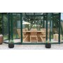 Salt udendrs spisebordsst ovalt spisebord 200 cm med 6 spisebordsstole - Teak