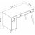 Inert skrivebord 120x60 cm - Hvid/eg