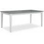 Spisegruppe: Fr spisebord - hvid/gr - 140 cm + 4 Fr stole - hvid/gr
