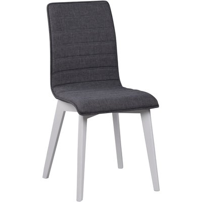 Aniyah stol - Mørkegrå/hvid lak
