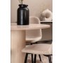 Bianca Spisegruppe omkring hvidkalket spisebord med 4 Polar beige stole