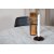 Kvarnbacken spisebord 106 cm - Lys marmor/sort