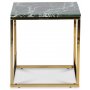 Accent sofabord 50 - Grn marmor / Blank messing