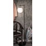Rille gulvlampe - Sort/opal hvid