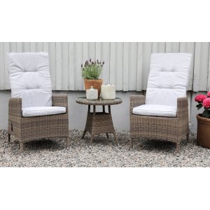 Mariedal udendrs mbelst med justerbare lnestole & bord - Natur + Mbelplejest til tekstiler