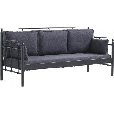 Hampus 3-personers udendrs sofa - Sort/antracit + Mbelplejest til tekstiler