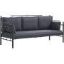 Hampus 3-personers udendrs sofa - Sort/antracit
