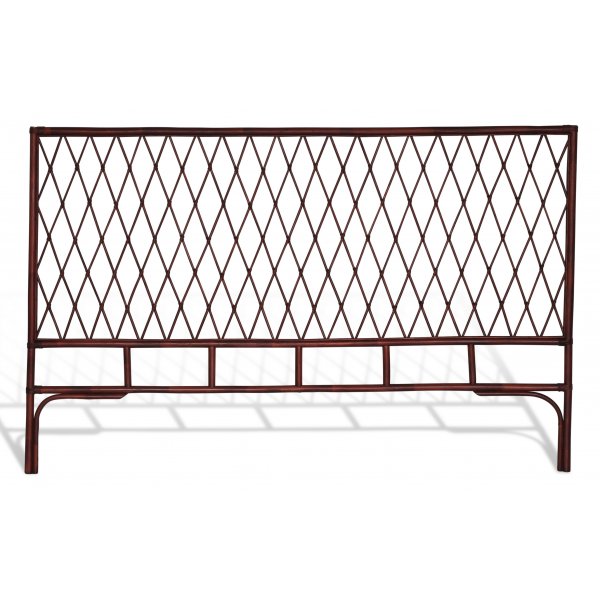 Kingston sengegavl i brunbejdset rattan til 160/180 cm seng