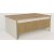 Sion sofabord 90 x 60 cm - Beige/guld/valnd