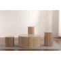 Cylinderformet rundt sofabord 100 cm - Whitewash