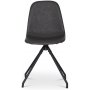 Omni spisegruppe, rundt spisebord 130 cm inkl. 4 bro drejelige sorte stole - Sortbejdset eg