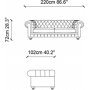 London 3-personers sofa - Gr