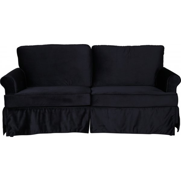 Stof 2-personers sofa - Sort