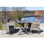 Scottsdale udespisegruppe med 4 stk lnestole og spisebord 150 cm - Gr
