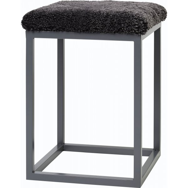 Palleskammel Mrkegr/stl - 35 x 35 x 50 cm