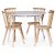Sandhamn spisebordsst; Rundt spisebord med 4 stk. Castor spisebordsstole i whitewash