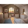 Nola kbmandsdisk 134 x 38,5 x 78,5 cm - Hvid/beige