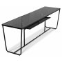 Stella mediebnk - Sort marmoreret glas / Sort mat base