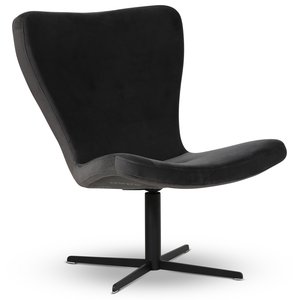 Spekeröd designer lænestol - Mørkegrå (Fløjl) / Sort Spekeröd designer lænestol - Mørkegrå (Fløjl) / Sort