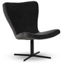 Spekerd designer lnestol - Mrkegr (Fljl) / Sort + Mbelfdder